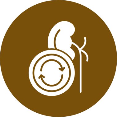 Böbrek ikonunun vektör çizimi