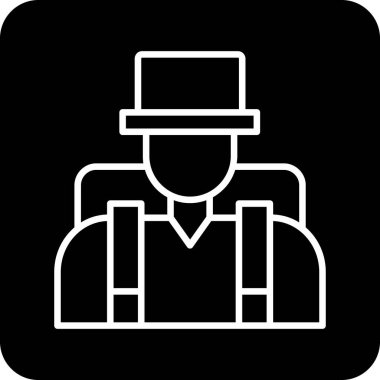 iş adamı simgesi, vektör illüstrasyonu.