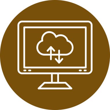 Bulut simgesi. Vektör illüstrasyonu