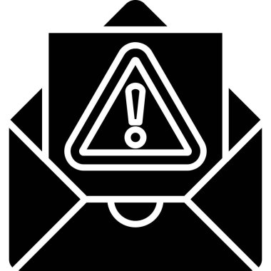 Spam web simgesi. Basit tasarım. vektör illüstrasyonu