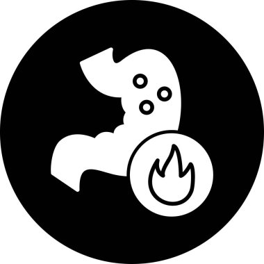 Bir ateş simgesinin vektör illüstrasyonu