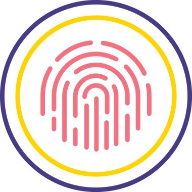 parmak izi ikonu vektör illüstrasyonu