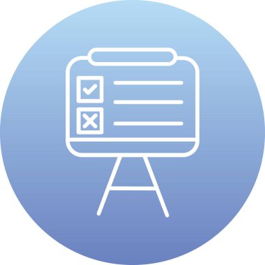 Kontrol listesi simgesi vektör illüstrasyonu