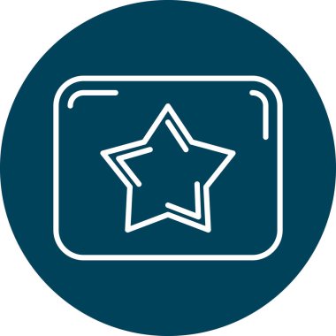 yıldız simgesi soyut bir grupta izole edildi