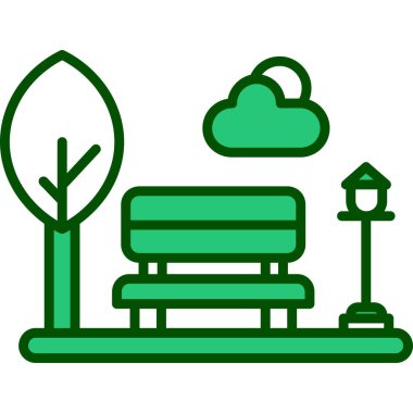 Yedek kulübesi Web simgesi basit illüstrasyon