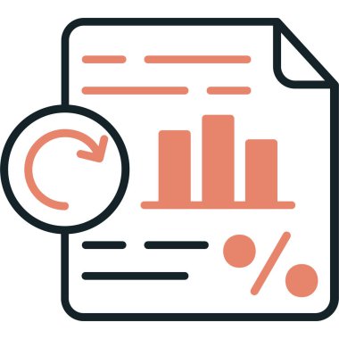 Analiz çizelgesi simgesi, vektör illüstrasyonu