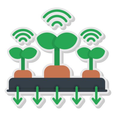 ağaç simgesi, vektör illüstrasyonu