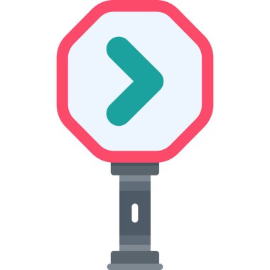 Doldurulmuş özet biçiminde yön konumu simgesi