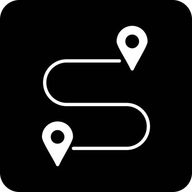 harita konum gezinme simgesi ana hat biçiminde