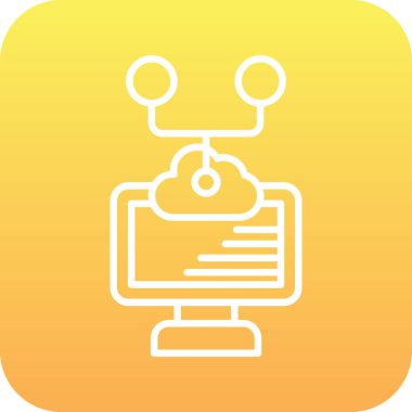 vektör lcd simgesi illüstrasyonu