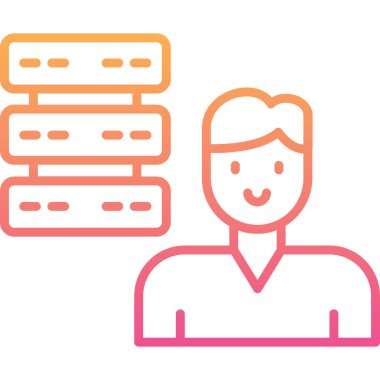 Adamım. Web simgesi basit illüstrasyon