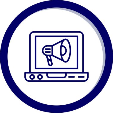 Bilgisayar. Web simgesi basit illüstrasyon