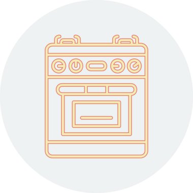 fırın ikonu vektör illüstrasyonu