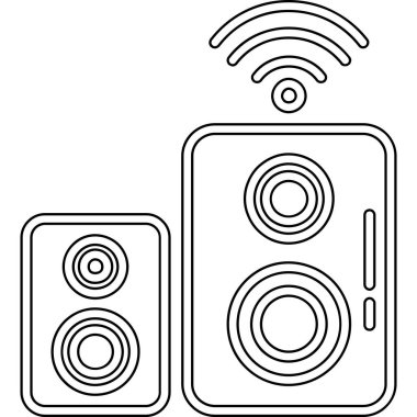 müzik çalar simgesi, vektör illüstrasyonu