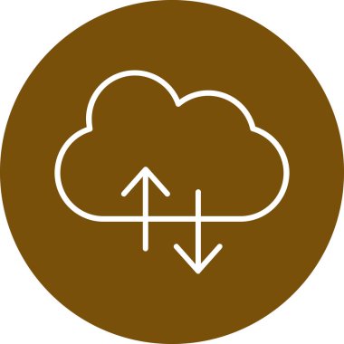 Bulut simgesi vektör illüstrasyonu