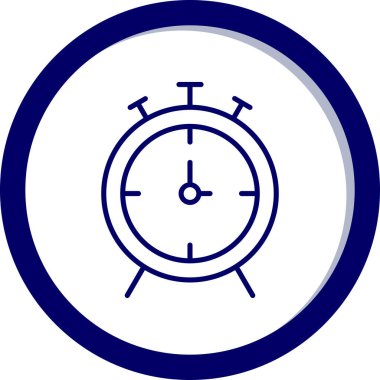 Çalar saat. Web simgesi basit illüstrasyon