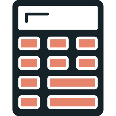 hesap makinesi düz vektör simgesi