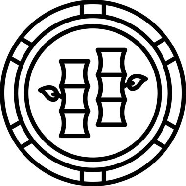 Para para birimi simgesi ana hat biçiminde