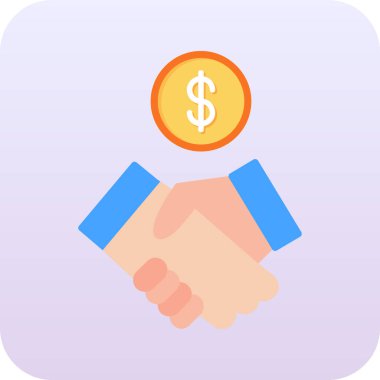 iş ve finans dairesi simgesi, basit ve modern, renkli simgeler