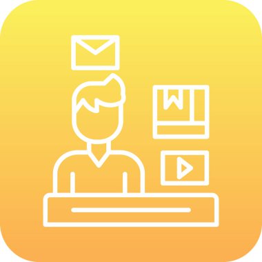 Bir tablet simgesinin vektör illüstrasyonu