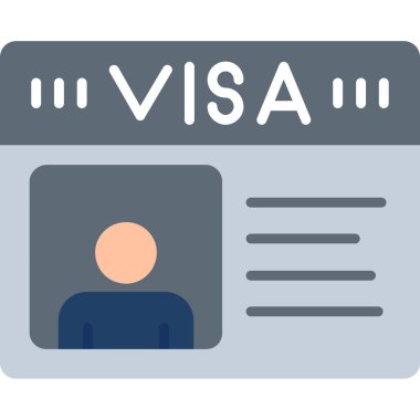 Vize simgesi, vektör çizimi