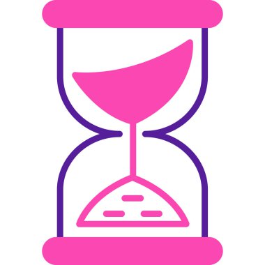 Kum saati ikonu. Web için kum saati vektör simgelerinin düz çizimi