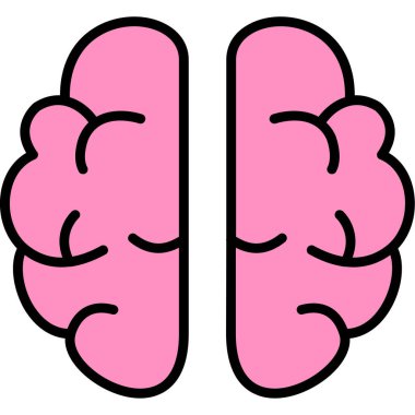 beyin ikonu vektör illüstrasyonu