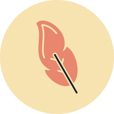 Bir yaprak simgesinin vektör illüstrasyonu