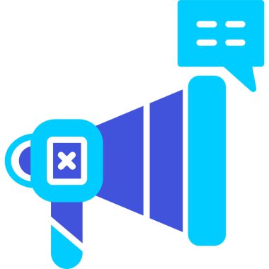 Konuşmacı. Web simgesi basit illüstrasyon