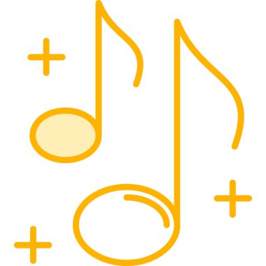 müzik nota simgesi ana hat biçiminde