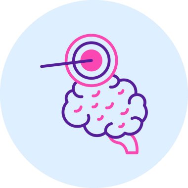 Beyin. Web simgesi basit illüstrasyon