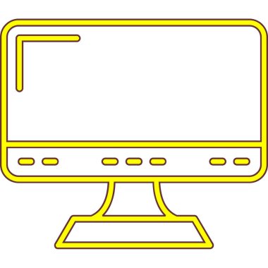 Ekran vektör illüstrasyon tasarımı ile bilgisayarı izle