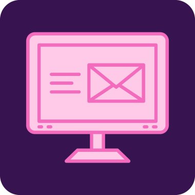 Bilgisayar. Web simgesi basit illüstrasyon