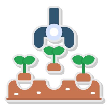 Bitki. Web simgesi basit illüstrasyon