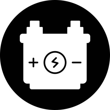 Web ve tasarım illüstrasyonu için vektör pil simgesi.