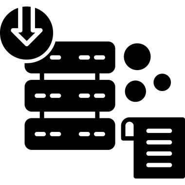 veritabanı. Web simgesi basit illüstrasyon