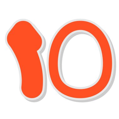 0 numaralı işaret simgesi tasarımı