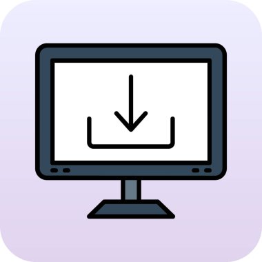 bilgisayar ekranı simgesi, vektör illüstrasyon tasarımı