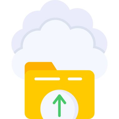 Düz biçiminde bulut indirme depolama simgesi