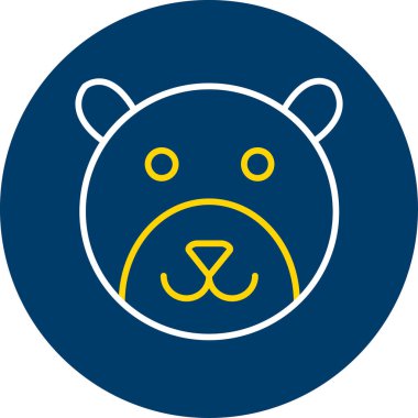 Ayı yüzünün vektör illüstrasyonu