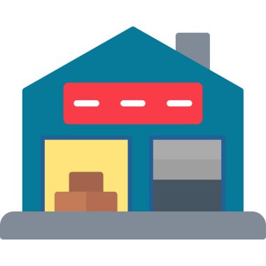 bina evi simgesi düz stil