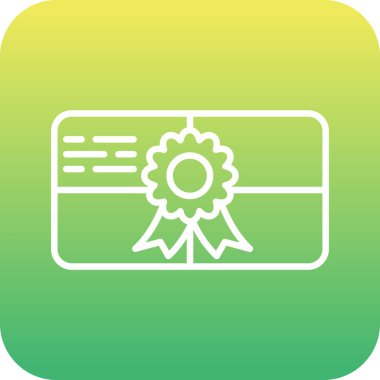 Sertifika simgesi, vektör illüstrasyonu