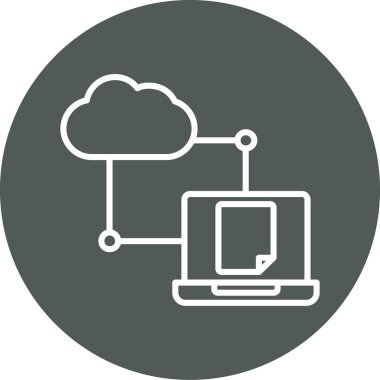 Kolayca düzenleyebilen ya da kolayca oluşturabilen bulut hesaplama vektörü simgesi