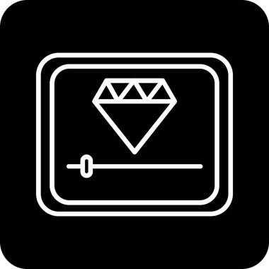 Elmas. Web simgesi basit illüstrasyon