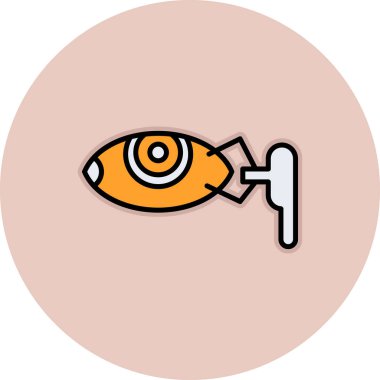 Balık simgesinin vektör illüstrasyonu