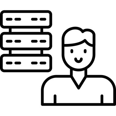 İş adamı simgesi vektör illüstrasyonu