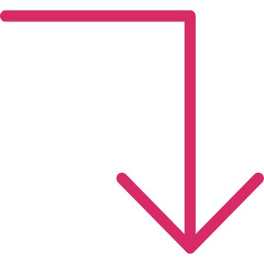 ok aşağı ok simgesi dış hat biçiminde