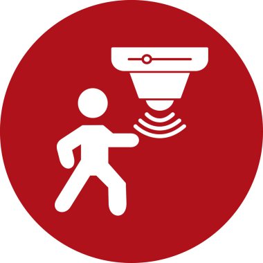 Uyarı işareti olan bir adamın vektör çizimi