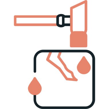 Bir benzin istasyonunun vektör illüstrasyonu