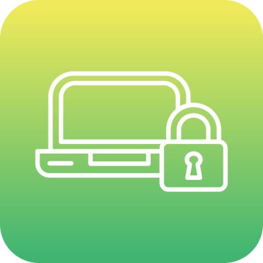 vektör güvenliği düz simgesi